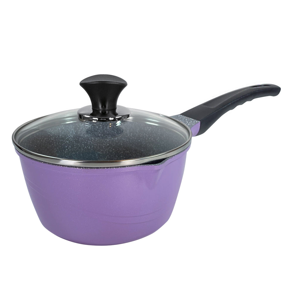 18 CM Palermo Double Spout Non-Stick Cast Aluminum Ceramic Pot with Lid