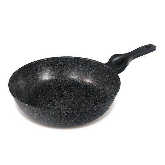28CM 주조 알루미늄 세라믹 싱글 핸들 딥 프라이팬(IH) Made in Korea