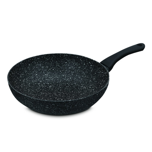 28CM 하드 스톤 천연 광석 붙지 않는 딥 프라이팬 (IH)