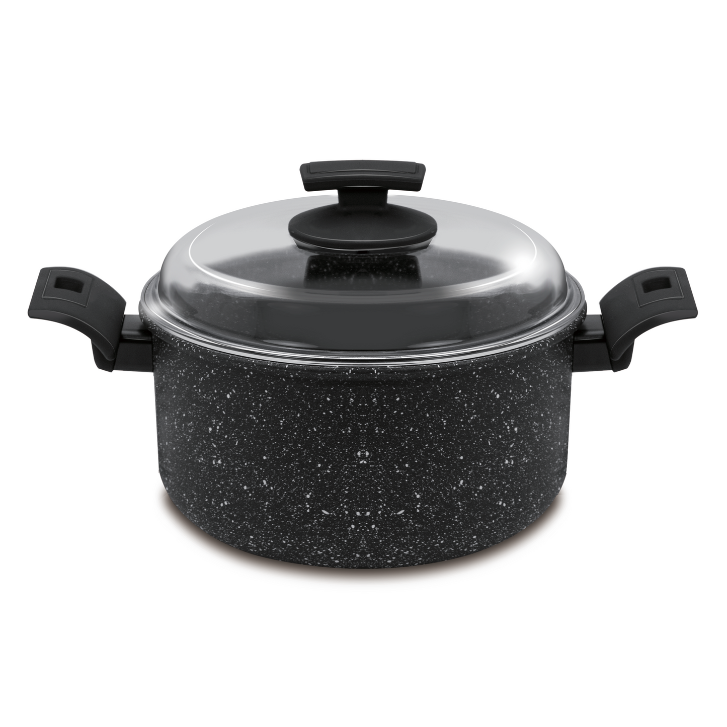 22CM Hard Stone Natural Ore Non-stick Double Ear Low Pot (IH)