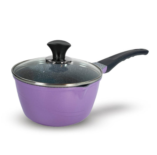 20 CM 鋼化陶瓷單柄牛奶煲連蓋(韓國製造)(紫色)