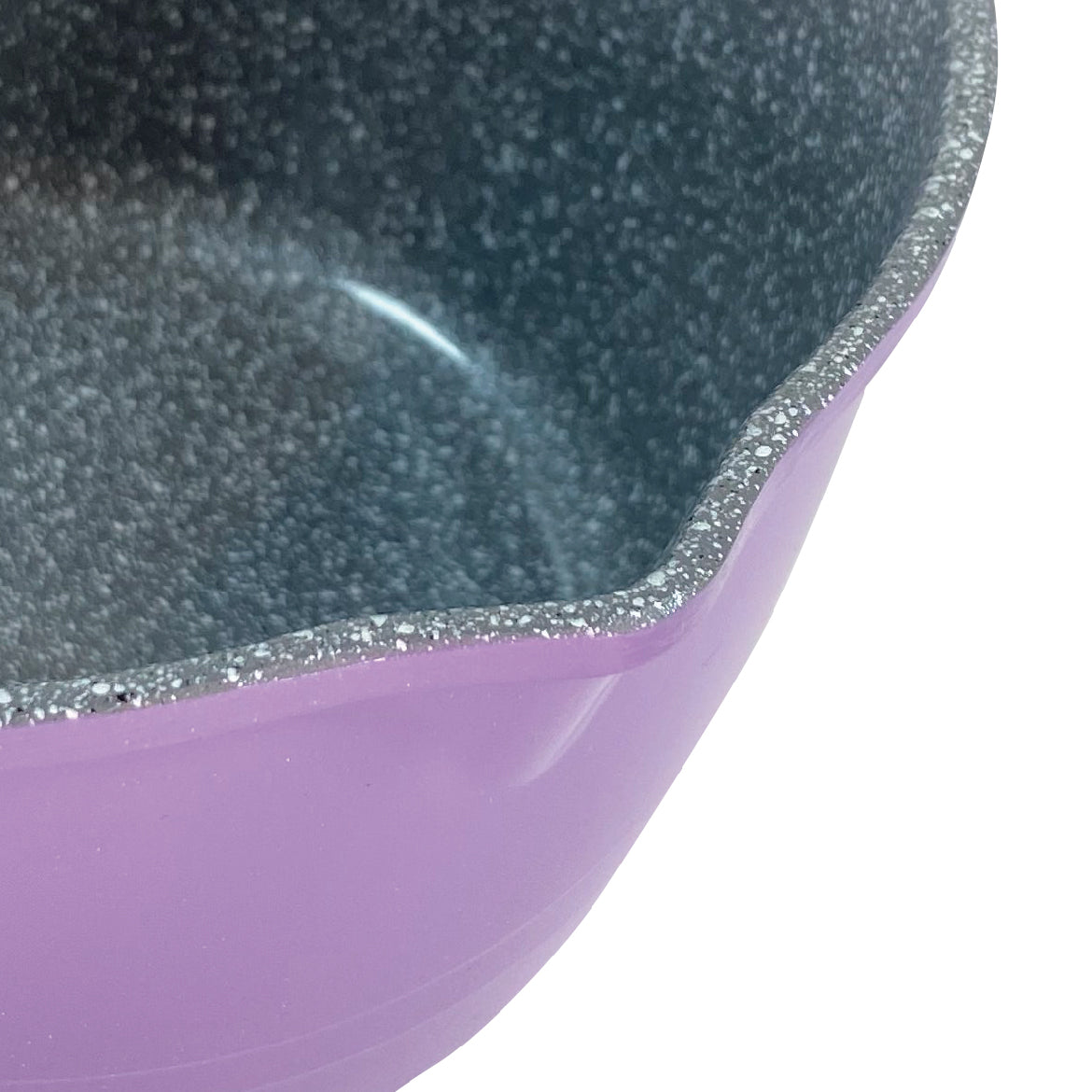 20 CM Tempered Ceramic Single Handle Milk Casserole with Lid (Made in Korea)(Purple)
