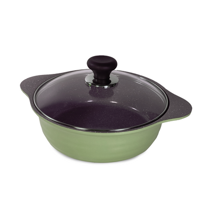 24CM Dura Saucepot with lid (IH) - Avacado(Free Silicone Handle - Colour by random )