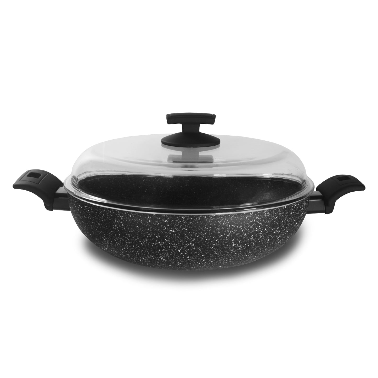 30CM Hard Stone Natural Ore Covered Non-stick Wok Pan (IH)