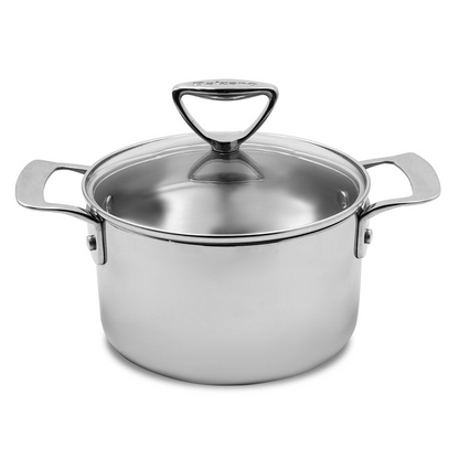 18CM Chieti Stainless Steel Saucepot with Glass lid