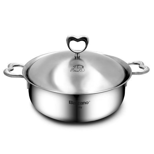 24CM Heart Multiply Stainless Steel Stockpot with lid (6L)