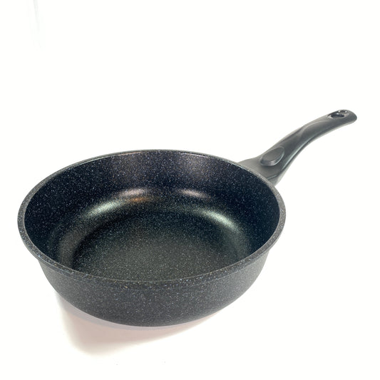 24CM 鑄鋁陶瓷單柄深煎鍋(明火)