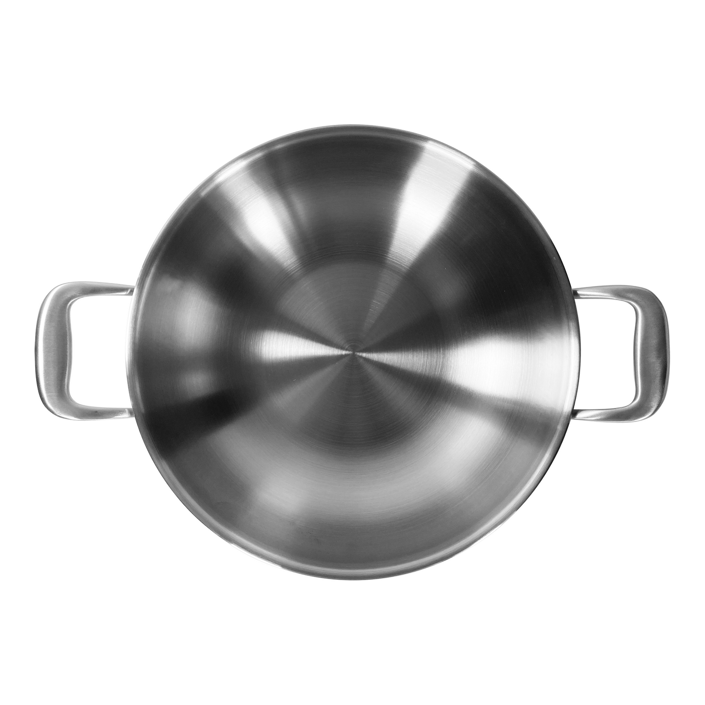 30 cm stainless steel wok with lid